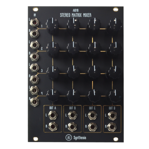 AI018 Black Eurorack Stereo Matrix Mixer